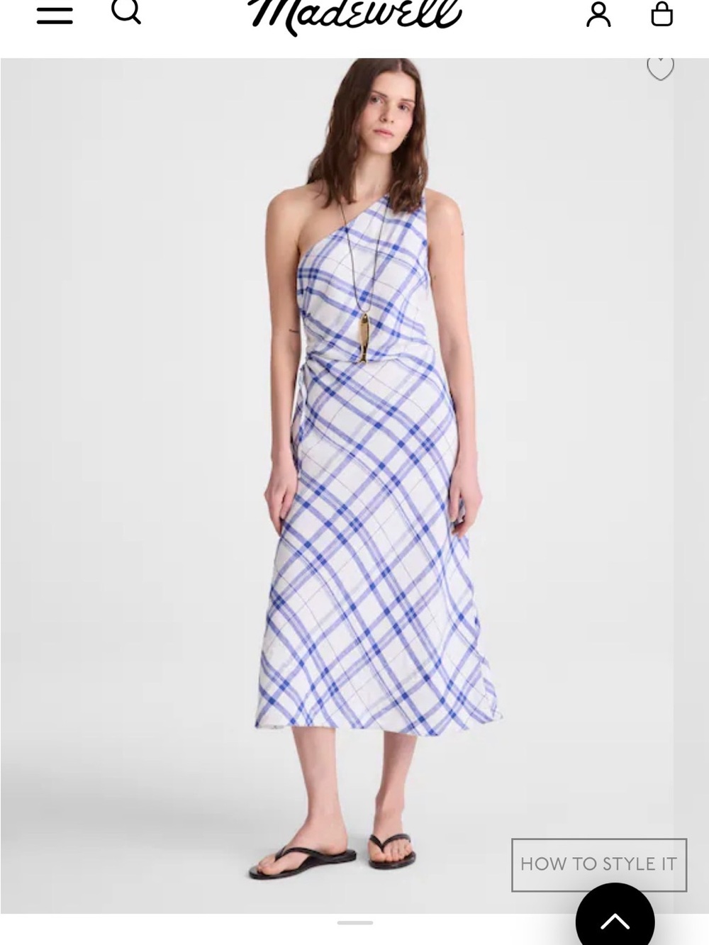 NWT Ruched one shoulder dress madewell